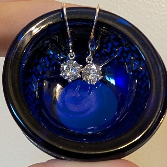 Moisannite 2ctw Dangle Earrings Sterling Silver Stamped - Picture 7 of 8